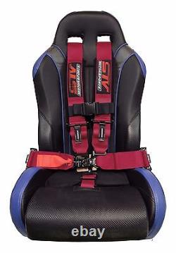 2x STV Motorsports Universal PINK 5 Point Quick Release Racing Seat Belt Harness