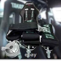 2x TAKATA 4 Point Snap-On 3 W Camlock Racing Seat Belt Harness Universal Black
