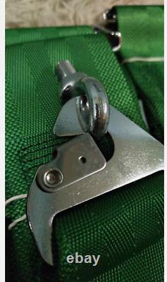 2x Takata 4 Point Snap-On 3 w Camlock Racing Seat Belt Harness Green Expedite
