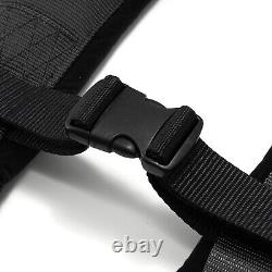 2x Universal 4-Point 3 Car Auto Safety Black Racing Sport Seat Belt Harness