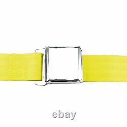 3Pt Yellow Retractable Seat Belt Airplane Buckle street aircraft safety harness