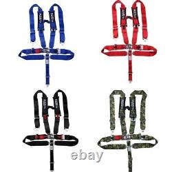 3 Universal Blue 5 Point Camlock Quick Release Racing Car Belt Harness