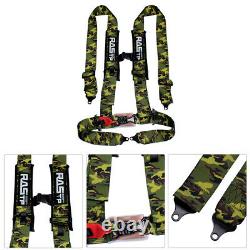 3inch 4 Point Sport Quick Release Safety Seat Belt Harness for Racing Car Camo