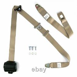 3pt Bench Seat Belt Conversion/Replacement Tan Retractable Standard Buckle Ea