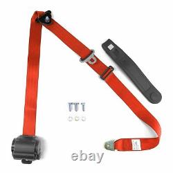 3pt Orange Retractable Seat Belts With Middle 2pt Lap Belt Kit For Bench Seat