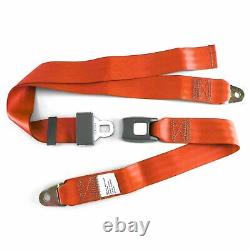 3pt Orange Retractable Seat Belts With Middle 2pt Lap Belt Kit For Bench Seat