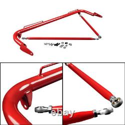 48 Harness Bar Kit Stainless Steel Racing Safety Seat Belt Roll Rod Bar Red