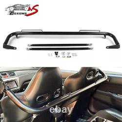 49 Black Stainless Steel Racing Safety Chassis Seat Belt Roll Harness Bar Rod