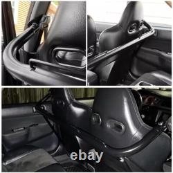 49 Black Stainless Steel Racing Safety Chassis Seat Belt Roll Harness Bar Rod