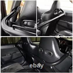 49 Black Stainless Steel Racing Safety Chassis Seat Belt Roll Harness Bar Rod