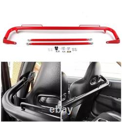 49 Car Stainless Steel Racing Safety Seat Belt Chassis Roll Harness Bar Rod Red 49 Car Stainless Steel Racing Safety Seat Belt Chassis Roll Harness Bar Rod Red
