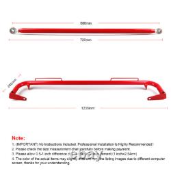 49 Car Stainless Steel Racing Safety Seat Belt Chassis Roll Harness Bar Rod Red