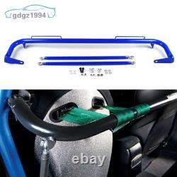49 Stainless Steel Racing Safety Seat Belt Chassis Roll Harness Bar Rod Blue