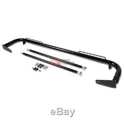 49black Racing Seat Belt Harness Tie Stabilize Bar Adjustable Support Rod+bolt