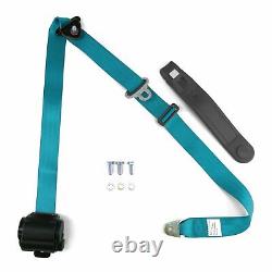 4 BELTS 3pt Retro Blue Retractable Seat Belt Kit For 4 Door rat harness truck
