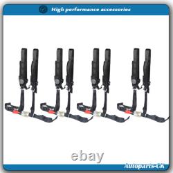 4 Pack For Polaris RZR XP S 4 1000 Seat Belt Harness 4 Point 2 Padded Black USA