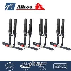 4 Pack For Polaris RZR XP S 4 1000 Seat Belt Harness 4 Point 2 Padded Black US