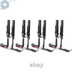 4 Pack Seat Belt Harness 4 Point 2 Padded Black For Polaris RZR XP S 4 1000