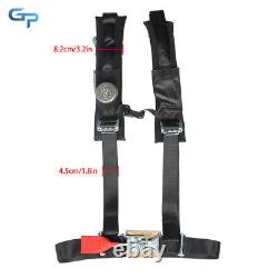 4 Pack Seat Belt Harness 4 Point 2 Padded Black For Polaris RZR XP S 4 1000 ATV