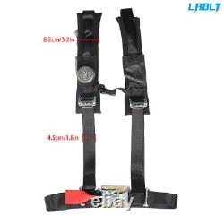 4 Pack Seat Belt Harness 4 Point 2 Padded Black For Polaris RZR XP S 4 1000 ATV