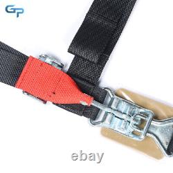 4 Pack Seat Belt Harness 4 Point 2 Padded Black For Polaris RZR XP S 4 1000 ATV
