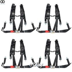 4 Pack Seat Belt Harness 4 Point 2 Padded Black For Polaris RZR XP S 4 1000 USA