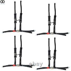 4 Pack Seat Belt Harness 4 Point 2 Padded Black For Polaris RZR XP S 4 1000 USA