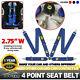 4 Point 2.75/W Camlock Universal Racing Seat Belt Harness Quick Release Blue