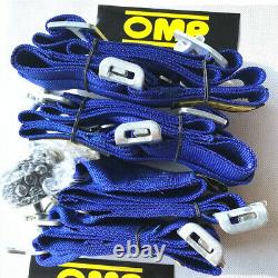 4 Point 2.75/W Camlock Universal Racing Seat Belt Harness Quick Release Blue