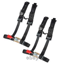 4 Point 2 Padded Black For Polaris RZR XP S 4 1000 PAIR Seat Belt Harness