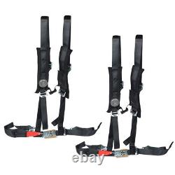 4 Point 2 Padded Black For Polaris RZR XP S 4 1000 PAIR Seat Belt Harness