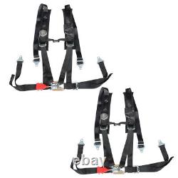 4 Point 2 Padded Black For Polaris RZR XP S 4 1000 PAIR Seat Belt Harness