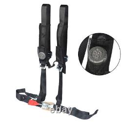 4 Point 2 Padded Black For Polaris RZR XP S 4 1000 PAIR Seat Belt Harness
