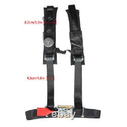 4 Point 2 Padded Black For Polaris RZR XP S 4 1000 Seat Belt Harness 4 Pack