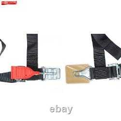 4 Point 2 Padded Black For Polaris RZR XP S 4 1000 Seat Belt Harness 4 Pack