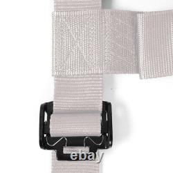 4 Point 2 Safety Harness Seat Belt Silver Gray For UTV ATV Sand Rail RZR X3