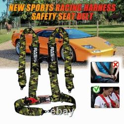 4 Point 3 Racing Style Harness Safety Seat Belt 4PT Camlock Quick Release