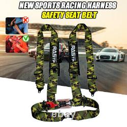 4 Point 3 Racing Style Harness Safety Seat Belt 4PT Camlock Quick Release RASTP