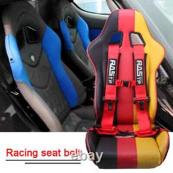 4 Point 3 Racing Style Harness Safety Seat Belt 4PT Camlock Quick Release RASTP