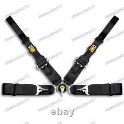 4 Point Black Camlock Quick Release Car Seat Belt Harness F OMP Racing Universal