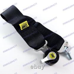 4 Point Black Camlock Quick Release Car Seat Belt Harness F OMP Racing Universal