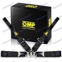 4 Point Black Camlock Quick Release Car Seat Belt Harness F OMP Racing Universal