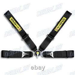 4 Point Black Camlock Quick Release Car Seat Belt Harness Racing Universal 3