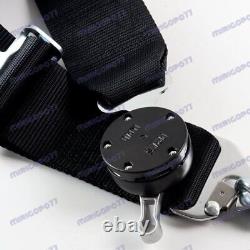 4 Point Black Camlock Quick Release Car Seat Belt Harness Racing Universal Sabel