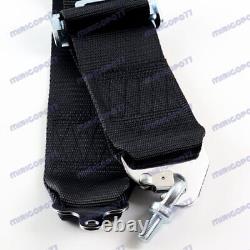 4 Point Black Camlock Quick Release Car Seat Belt Harness Racing Universal Sabel