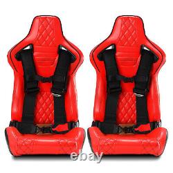 4-Point Car Auto Black Racing Sport Seat Belt Safety Harness Strap Universal