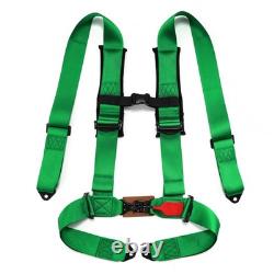 4-Point Car Auto Green Racing Sport Seat Belt Safety Harness Strap Universal
