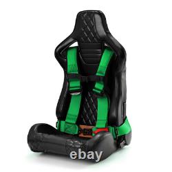 4-Point Car Auto Green Racing Sport Seat Belt Safety Harness Strap Universal