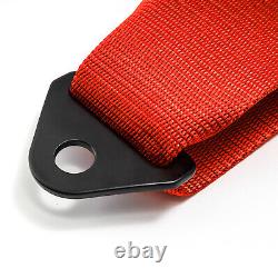 4-Point Car Auto Red Racing Sport Seat Belt Safety Harness Strap Universal