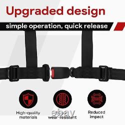 4-Point Harness Seat Belt with 2 Padding Quick Auto Buckle for Kids & Adul